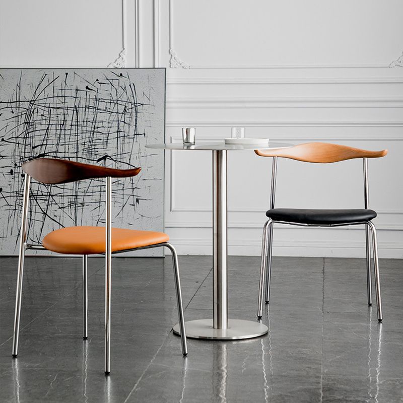 Chaise d'accompagnement de style contemporain ouvrir la salle de salle à manger pour la maison