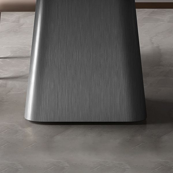 Rectangle Stone Dining Table Modern Dining Table with Pedestal Base Clearhalo 'Dining Tables & Seating' 'Dining Tables' 'dining_table' 'furn' 'furn_dining_table' 'Furniture' 'furniture_dining_table' 'Kitchen & Dining Furniture' 'kitchen' 'kitchen_dining_table' 1200x1200_eed43cee-50d3-4a07-a9b8-b99a09b57baf