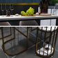 Modern Oval Bar Table Set 1/5 Pcs Stone Top Bar Table and Upholstered Stools Clearhalo 'Bar Furniture' 'furn' 'furn_home_bar_bar_sets' 'Furniture' 'Home Bars & Bar Sets' 'home_bar_bar_sets' 'Kitchen & Dining Furniture' 1200x1200_eed480f3-39b2-4750-bfaa-cda603dda290