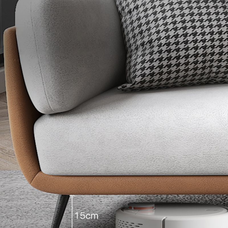 Nordic Faux Leather Living Room Stationary Pillow Top Arm Sofa Chaise Clearhalo 'furn' 'furn_sectionals' 'Furniture' 'Living Room Furniture' 'Sectionals' 1200x1200_eed4eaa5-f583-4f2f-9a77-264302f0a2bc