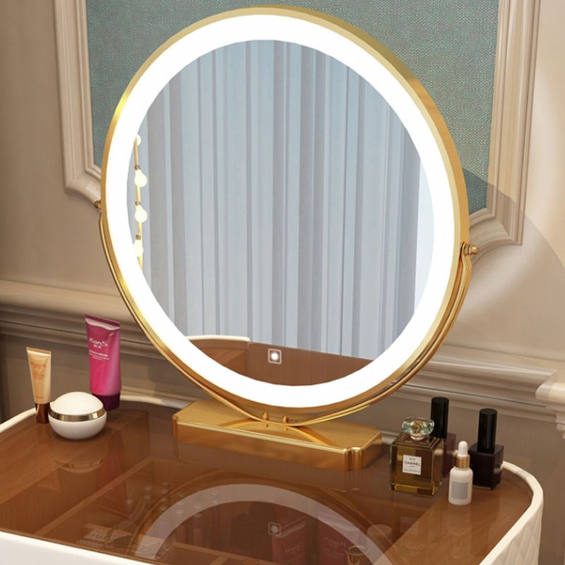 Tavolo da toeletta a specchio illuminato dimmeble 4 cassetti e vanità per il trucco delle feci