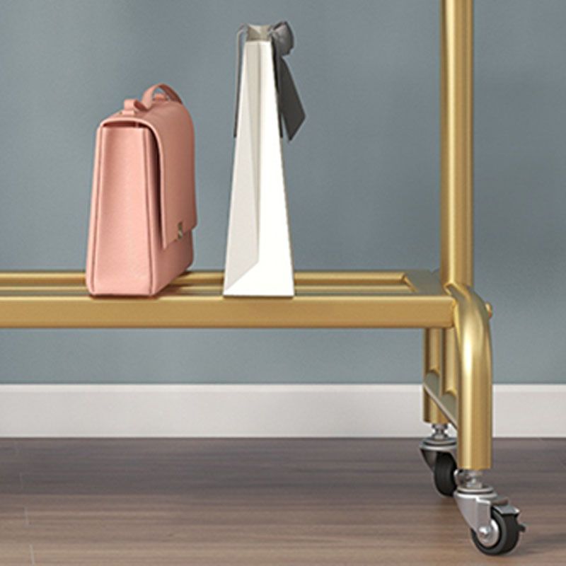 Moderne Style Coat Rack Metallic Free Standing Hooks Design -Kleiderbügel mit Regalen