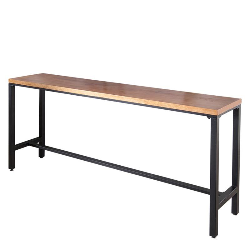 Coffee Shop Bar Height Counter Height Table Industrial Solid Wood Rectangle Pub Table Clearhalo 'Bar Furniture' 'Bar Tables' 'bar_tables' 'furn' 'furn_bar_tables' 'Furniture' 'Kitchen & Dining Furniture' 1200x1200_eed6476c-7cf2-4959-ba52-5cb7e690ec3b