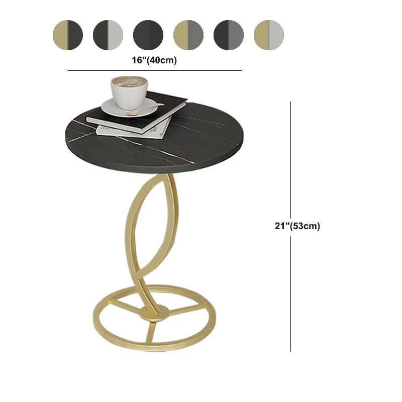 丸いスレートサイドテーブルリビングルームのモダンミニマリストサイドテーブル