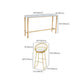 Rectangle Bar Table Set 1/7/9 Pcs Glam Bar Table and Stools with Metal Frame