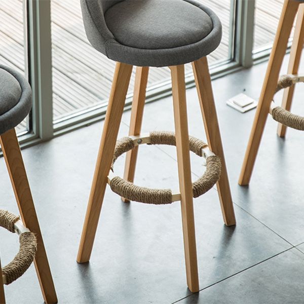 Scandinavian Matte Finish Upholstered Counter Height Stool Footrest Home Barstool Clearhalo 'Bar Furniture' 'Bar Stools' 'bar_stools' 'furn' 'furn_bar_stools' 'Furniture' 'furniture_bar_stools' 'Kitchen & Dining Furniture' 1200x1200_eed94f17-38b3-4fab-94d5-6fa100d39f1b