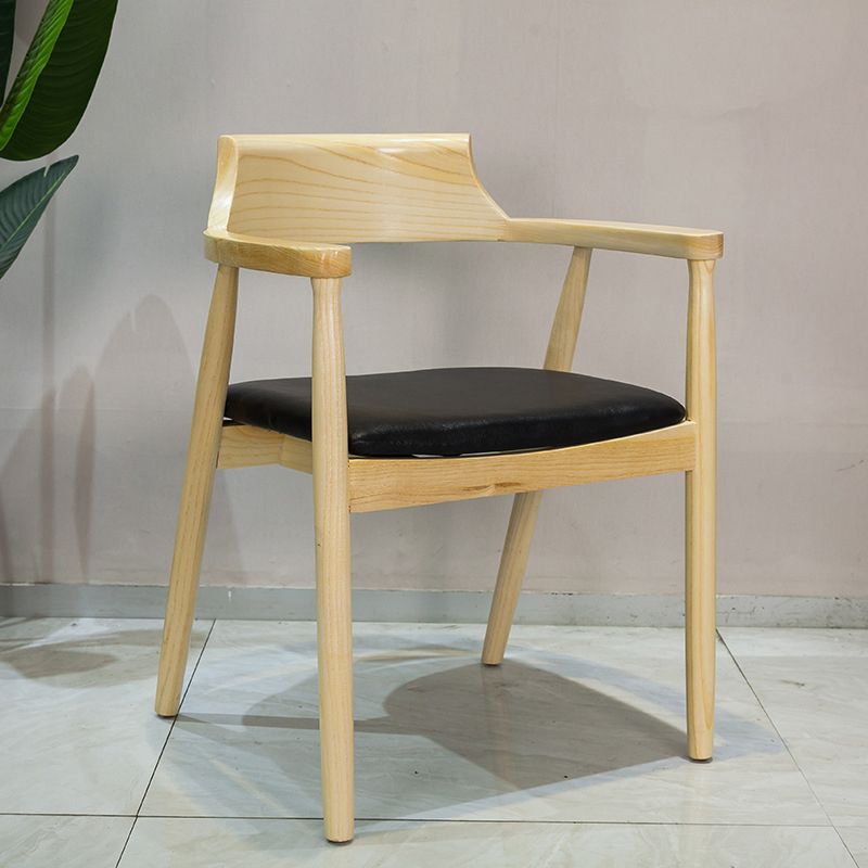 Sedia a braccio contemporanea in legno aperto sedia sala da pranzo per casa