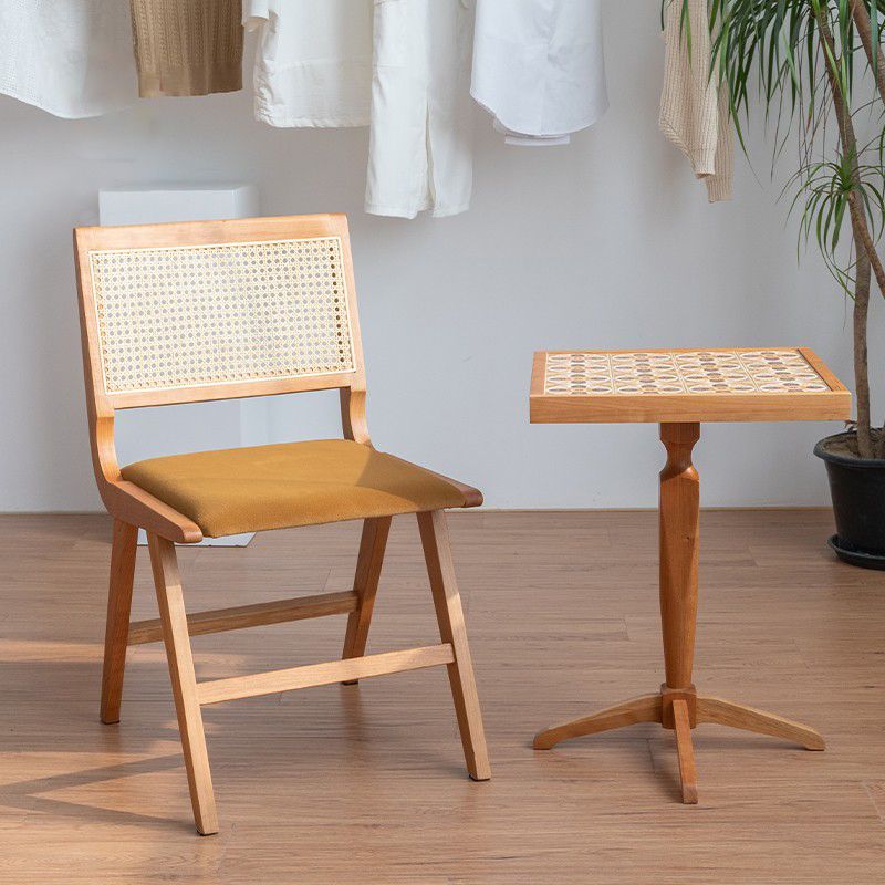 Contemporary Style Wooden Dining Chair Open Back Dining Side Chair for Kitchen Clearhalo ' kitchen&dining_furn' 'Dining Chairs' 'Dining Tables & Seating' 'dining_chair' 'furn' 'furn_dining_chair' 'Furniture' 'furniture_dining_chair' 'Kitchen & Dining Furniture' 'kitchen' 1200x1200_eedc71b2-712b-4af8-905a-6e96f74e89d2