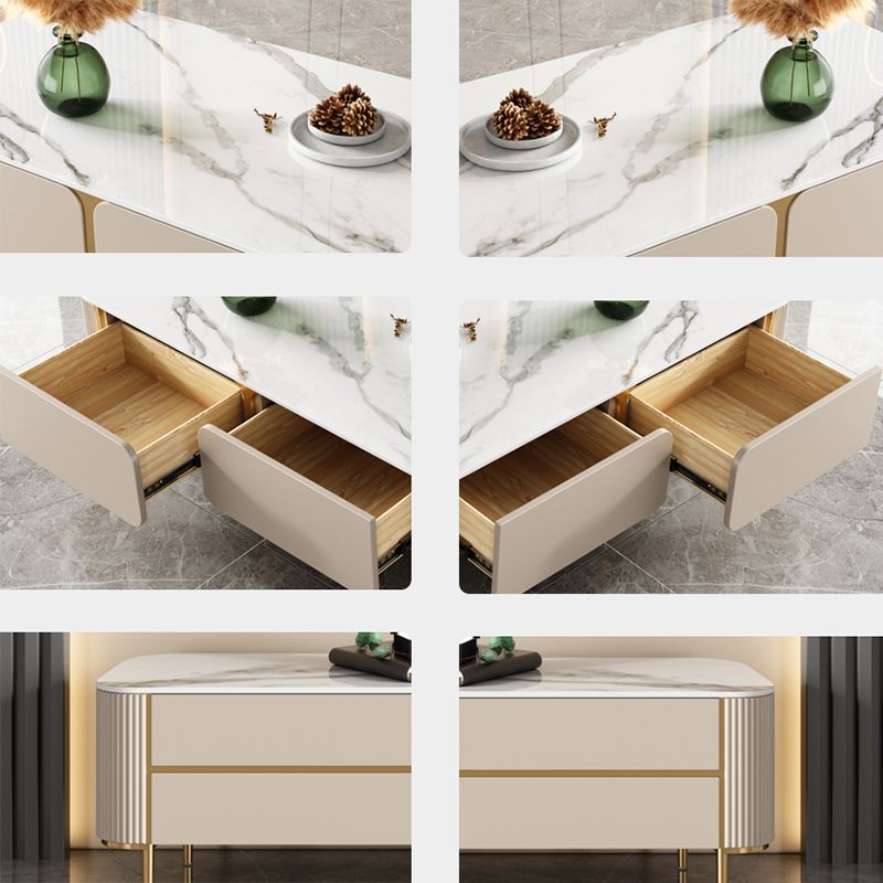 Glam Media Console Stone Media Console TV Stand with Drawers Clearhalo 'furn' 'furn_tv_stands_entertainment_centers' 'Furniture' 'Living Room Furniture' 'TV Stands & Entertainment Centers' 'TV Stands & Media Storage Furniture' 'tv_stands_entertainment_centers' 1200x1200_eedcf896-b953-4436-a42e-f3105d972b68