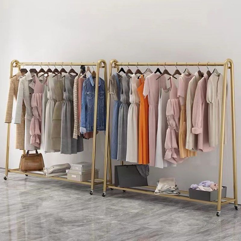 Moderne Style -Rack Metallic Free Standing Coat Rack mit Lagerregale