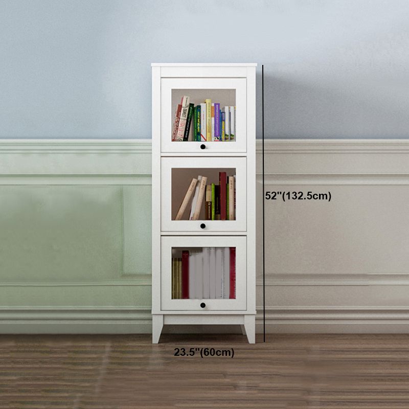 White Manufactured Wood Standard Bookcase Modern Bookshelf with Glass Doors Clearhalo 'Bookcases' 'furn' 'furn_bookcases' 'Furniture' 'furniture_bookcases' 'Office Furniture' 1200x1200_eeddae37-2b73-4429-aa36-8adb3fd1b756