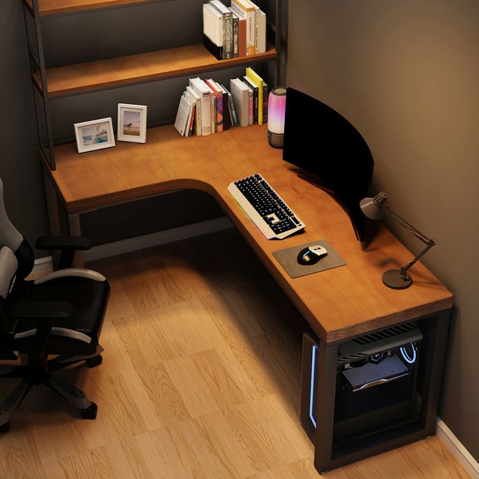 Solid Wood L-Shaped Writing Table Fixed Home Office Modern Study Desk without Shelf Clearhalo 'furn' 'furn_office_desk' 'Furniture' 'furniture_office_desk' 'Office Desks' 'Office Furniture' 'office_desk' 1200x1200_eede0f86-3a66-4e3f-9214-da0ef8a00038