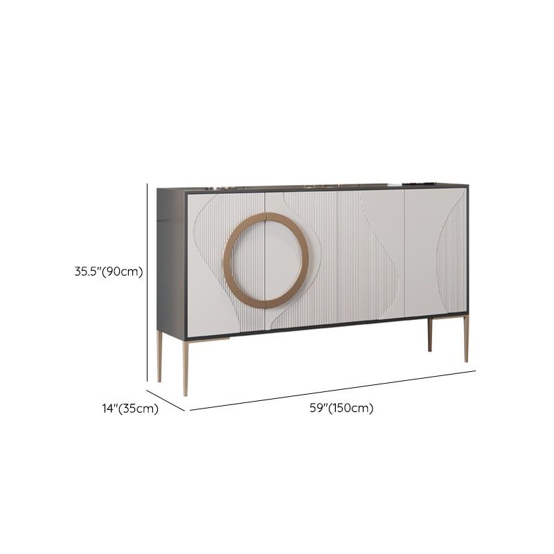 Glam Style Buffet Stand Engineered Wood Sideboard Buffet , 13.8" X 35.4" H Clearhalo 'buffet_sideboard' 'Buffets & Sideboards' 'furn' 'furn_buffet_sideboard' 'Furniture' 'Kitchen & Dining Furniture' 1200x1200_eede9bc4-f6e1-43ee-afa6-1fc504791ca6