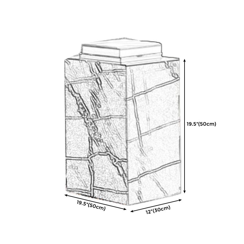 Contemporary Style Side Table Stone Block End Table for Living Room Clearhalo 'Coffee & Accent Tables' 'End & Side Tables' 'end_side_table' 'end_side_tables' 'furn' 'furn_end_side_tables' 'Furniture' 'furniture_end_side_table' 'Living Room Furniture' 1200x1200_eedecd4f-6c97-4a1f-964d-d77b36872a09