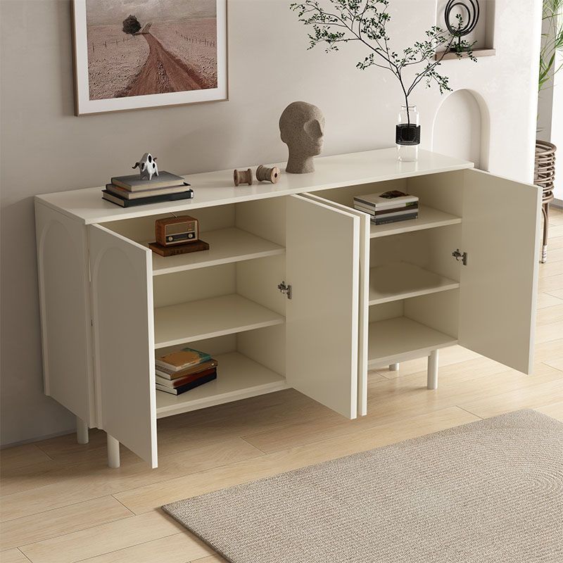 Moderno tavolo da tavolo a buffet in legno con porte per sala da pranzo