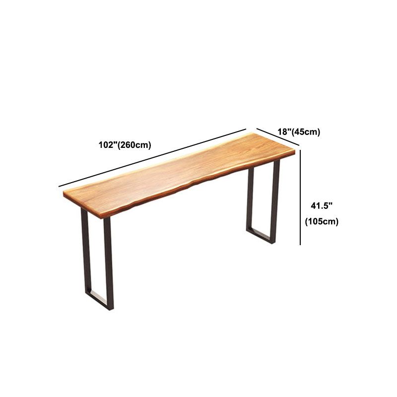 Tavolo da bar in legno massiccio in stile industriale tavolo da pranzo a barra di slitta