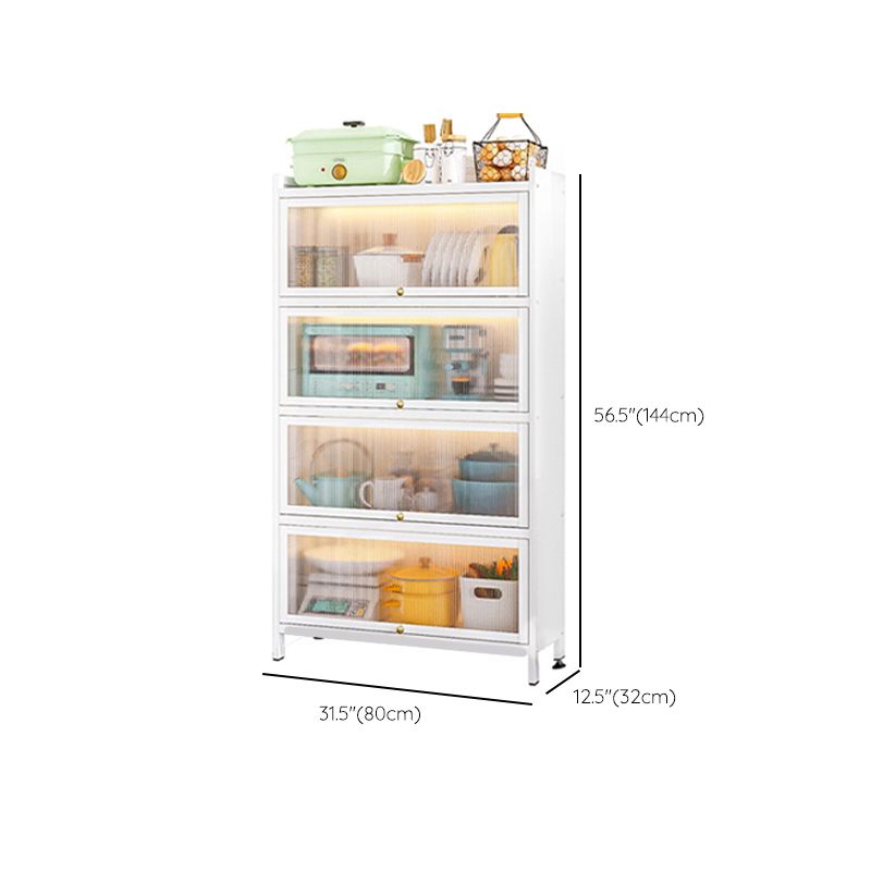 White Metal Buffet Server Modern Dining Server for Dining Room Clearhalo 'buffet_sideboard' 'Buffets & Sideboards' 'furn' 'furn_buffet_sideboard' 'Furniture' 'Kitchen & Dining Furniture' 1200x1200_eedfc31c-178a-40e2-bac9-ab6bcbfcd441