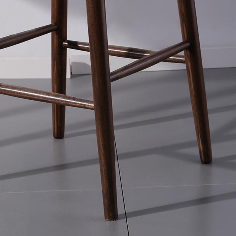 Faux Leather Dining Stools Industrial Style Bar Stool with Solid Wood Base Clearhalo 'Bar Furniture' 'Bar Stools' 'bar_stools' 'furn' 'furn_bar_stools' 'Furniture' 'Kitchen & Dining Furniture' 1200x1200_eee06fff-e457-43a8-8c6c-7f3d5c7b318c