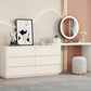 Bedroom Simple Make-up Vanity and Stool in White with Drawers