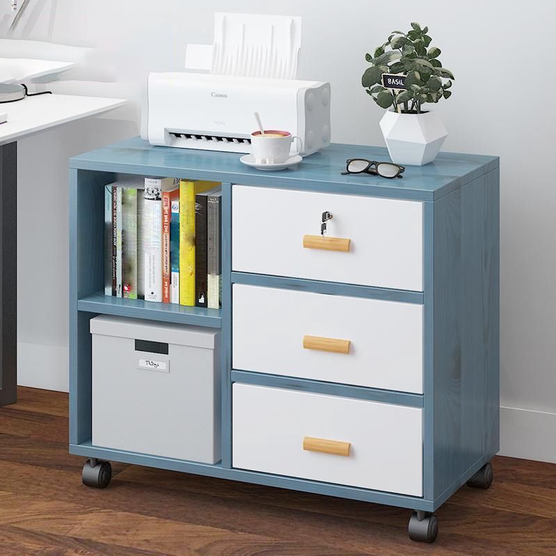 Wooden Accent Cabinet with Drawers Contemporary Side Cabinet