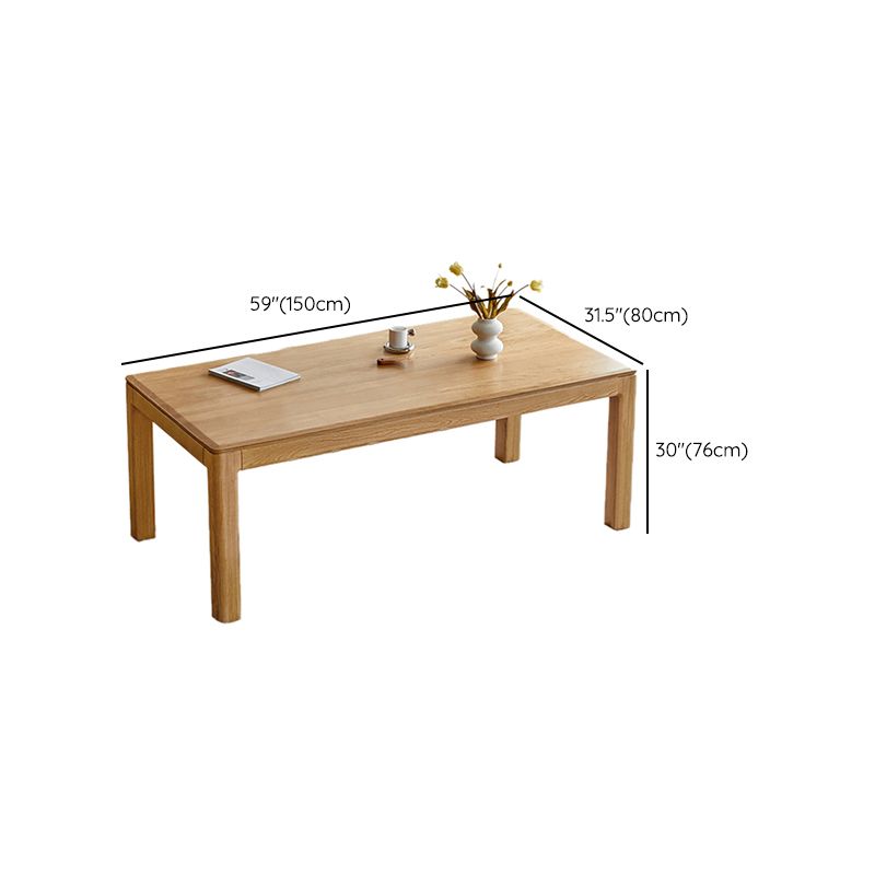 Contemporary Rectangular Solid Wood Dining Table with 4 Foot Clearhalo 'Dining Tables & Seating' 'Dining Tables' 'dining_table' 'furn' 'furn_dining_table' 'Furniture' 'Kitchen & Dining Furniture' 1200x1200_eee2fcee-6604-4f07-bc40-e3795b10b889
