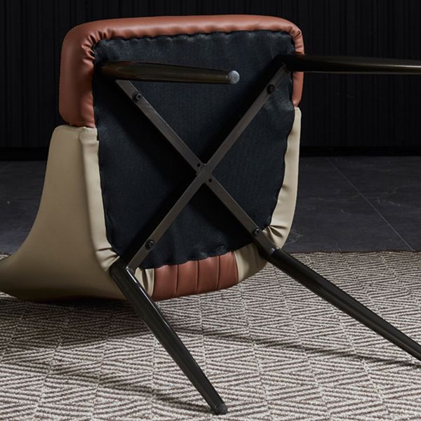 Esszimmer gepolsterter Stuhl Haus Faux Leder Parsons Essstuhl