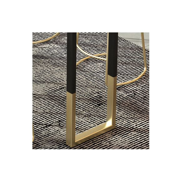 Glam Style Cocktail Bar Table 42-inch Height Wood Top Iron Frame Bar Table Clearhalo 'Bar Furniture' 'Bar Tables' 'bar_tables' 'Furniture' 'furniture_bar_tables' 'Kitchen & Dining Furniture' 'kitchen&dining_furn' 'kitchen' 1200x1200_eee66dba-4d08-4432-b793-7d10574ba48d