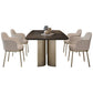 1/4/5/7 Pieces Designer Style Rectangle Dining Set Sintered Stone Top Dinette Table Set Clearhalo 'Dining Room Sets' 'Dining Tables & Seating' 'dining_room_set' 'furn' 'furn_dining_room_set' 'Furniture' 'Kitchen & Dining Furniture' 1200x1200_eee72699-aca4-4e03-aafc-dfbc51123b16
