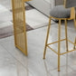 Rectangle Bar Pub Table Set 1/3/4/5 Pcs Metal and Wood Bar Table and Upholstered Stools Clearhalo 'Bar Furniture' 'furn' 'furn_home_bar_bar_sets' 'Furniture' 'Home Bars & Bar Sets' 'home_bar_bar_sets' 'Kitchen & Dining Furniture' 1200x1200_eee9dfa7-9488-405a-b3cc-d6cd837e29c9