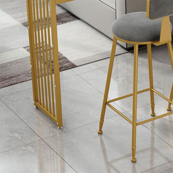 Rectangle Bar Pub Table Set 1/3/4/5 Pcs Metal and Wood Bar Table and Upholstered Stools Clearhalo 'Bar Furniture' 'furn' 'furn_home_bar_bar_sets' 'Furniture' 'Home Bars & Bar Sets' 'home_bar_bar_sets' 'Kitchen & Dining Furniture' 1200x1200_eee9dfa7-9488-405a-b3cc-d6cd837e29c9