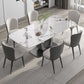 Modern 1/2/5/7 Pieces Rectangle Dining Set Sintered Stone Top Dinette Table Set Clearhalo 'Dining Room Sets' 'Dining Tables & Seating' 'dining_room_set' 'furn' 'furn_dining_room_set' 'Furniture' 'Kitchen & Dining Furniture' 1200x1200_eeea44aa-8503-43d7-9d3c-f97e63630976