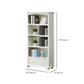 Wooden Closed Back Bookcase Standard Contemporary Bookshelf with Shelves