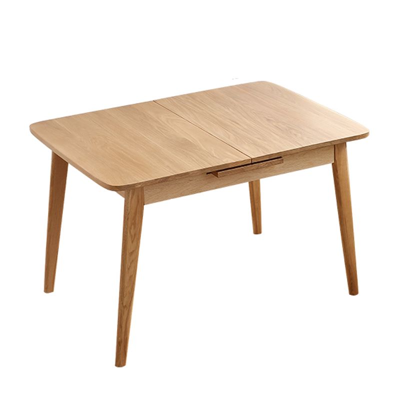 Extendable Rectangle Dining Table for Restaurant Modern Oak Wood Table with 4 Legs Clearhalo ' dining_table' 'Dining Tables & Seating' 'Dining Tables' 'furn' 'furn_dining_table' 'Furniture' 'furniture_dining_table' 'Kitchen & Dining Furniture' 'kitchen&dining_furn' 'kitchen' 'kitchen_dining_table' 1200x1200_eeeb2ab5-4b4b-492f-b3bc-ed70a1fa9080