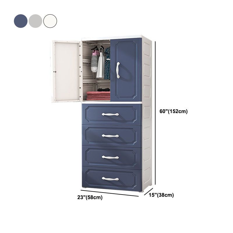 Contemporary Style Wardrobe Plastic Wardrobe Closet for Bedroom