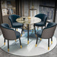 Traditional Luxury Round Dinner Table Sintered Stone Table with Black Frame Clearhalo ' dining_table' 'Dining Tables & Seating' 'Dining Tables' 'furn' 'furn_dining_table' 'Furniture' 'furniture_dining_table' 'Kitchen & Dining Furniture' 'kitchen&dining_furn' 'kitchen' 'kitchen_dining_table' 1200x1200_eeed8b6f-3190-4d50-83c1-df628dada4bb