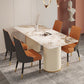 Designer Style Sintered Stone Top Dining Set 1/4/5/7 Pieces Dining Room Table Set Clearhalo 'Dining Room Sets' 'Dining Tables & Seating' 'dining_room_set' 'furn' 'furn_dining_room_set' 'Furniture' 'furniture_dining_room_set' 'Kitchen & Dining Furniture' 1200x1200_eeedfee0-8739-4907-9f07-c60d3a7961de