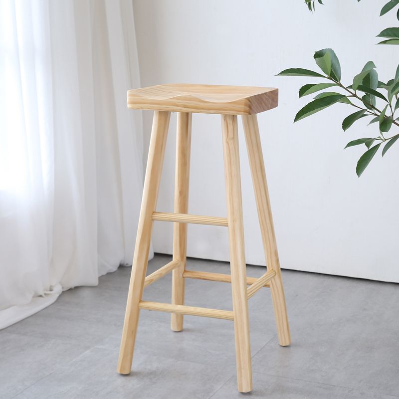 Contemporary Wood Counter Bar Stool Backless Saddle Seat Bar Stool with Footrest Clearhalo 'Bar Furniture' 'Bar Stools' 'bar_stools' 'furn' 'furn_bar_stools' 'furniture_bar_stools' 'Kitchen & Dining Furniture' 'kitchen&dining_furn' 'kitchen' 'kitchen_furn' Furniture' 1200x1200_eeef176c-e371-4a25-90fc-7fbcda8e1df0