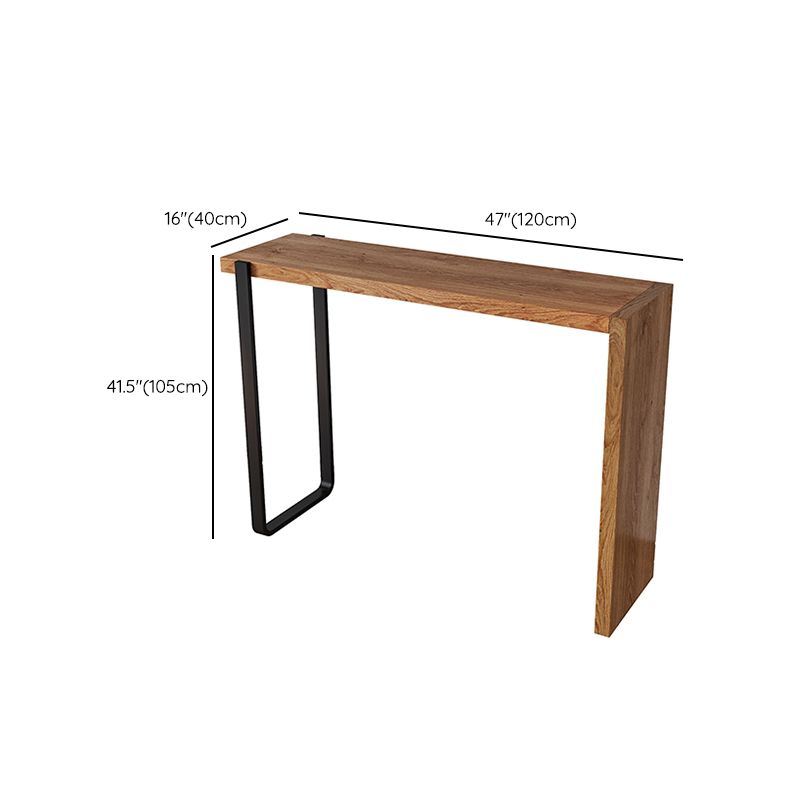 Indoor Contemporary Bar Dining Table Rectangle Shape Pine Wood Bar Table Clearhalo 'Bar Furniture' 'Bar Tables' 'bar_tables' 'furn' 'furn_bar_tables' 'Furniture' 'Kitchen & Dining Furniture' 1200x1200_eeef2c24-b484-41e4-959f-8ee02df232ae