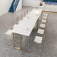 Glam – ensemble de Table de bar rectangulaire, 1/7 pièces, Table de comptoir en bois massif pour l'intérieur