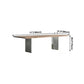 Rectangle Wood Color Dining Table Pine Solid Wood Table Luxury with Double Pedestal Clearhalo ' dining_table' 'Dining Tables & Seating' 'Dining Tables' 'furn' 'furn_dining_table' 'Furniture' 'furniture_dining_table' 'Kitchen & Dining Furniture' 'kitchen&dining_furn' 'kitchen' 'kitchen_dining_table' 1200x1200_eeeff19c-bbac-4c78-a4ce-2085894abf27