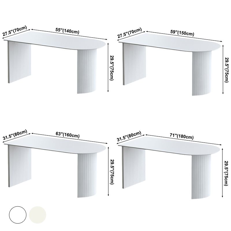Contemporary Style Furniture Double Pedestal Dining Site Table for Home Clearhalo ' dining_table' 'Dining Tables & Seating' 'Dining Tables' 'furn' 'furn_dining_table' 'Furniture' 'furniture_dining_table' 'Kitchen & Dining Furniture' 'kitchen&dining_furn' 'kitchen' 'kitchen_dining_table' 1200x1200_eef51a3b-7b70-4cc4-b21a-41875e08cc00