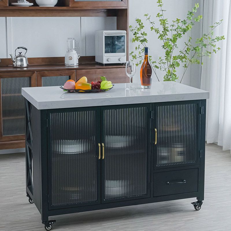 Moderno tavolo rettangolare tavolo rotolare sala da pranzo carrello da cucina