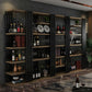 Metal Floor Bottle Wine Rack Contemporary Wine Holder with Storage Shelves Clearhalo 'furn' 'furn_wine_racks' 'Furniture' 'Kitchen & Dining Furniture' 'Wine Racks' 'wine_racks' 1200x1200_eef5aeb3-ea56-4ab1-a4e1-d68678503d0f