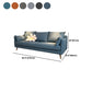 34.25" H Modern 3-seater Cotton Blend Flared Arm Sofa with Pillows