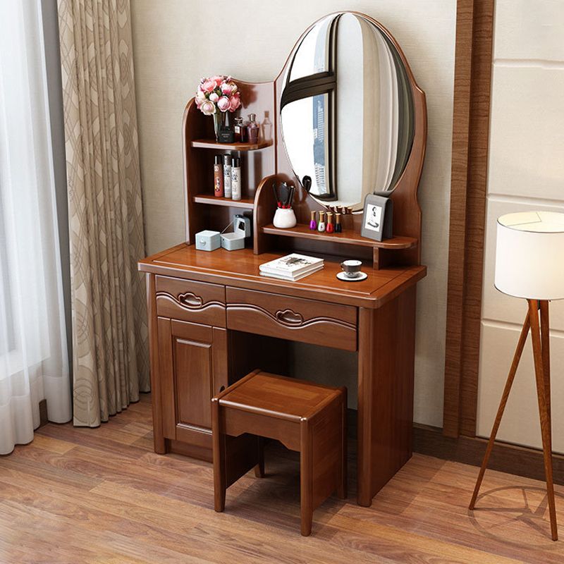 Tavolo da trucco tradizionale con 2 cassetti tavoli da vanità con specchio