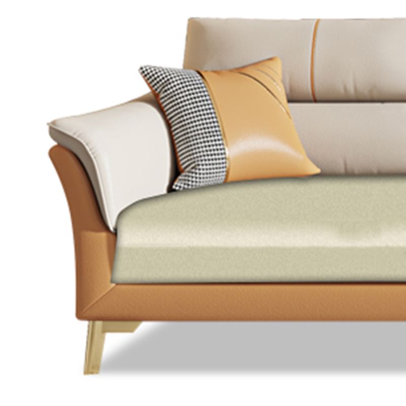 Armero acampanado resistente a las manchas de cuero de cuero sintética sofá moderno