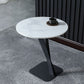 20.47" Tall Contemporary Style Side End Table Metal Pedestal Round Sofa Side Accent Table