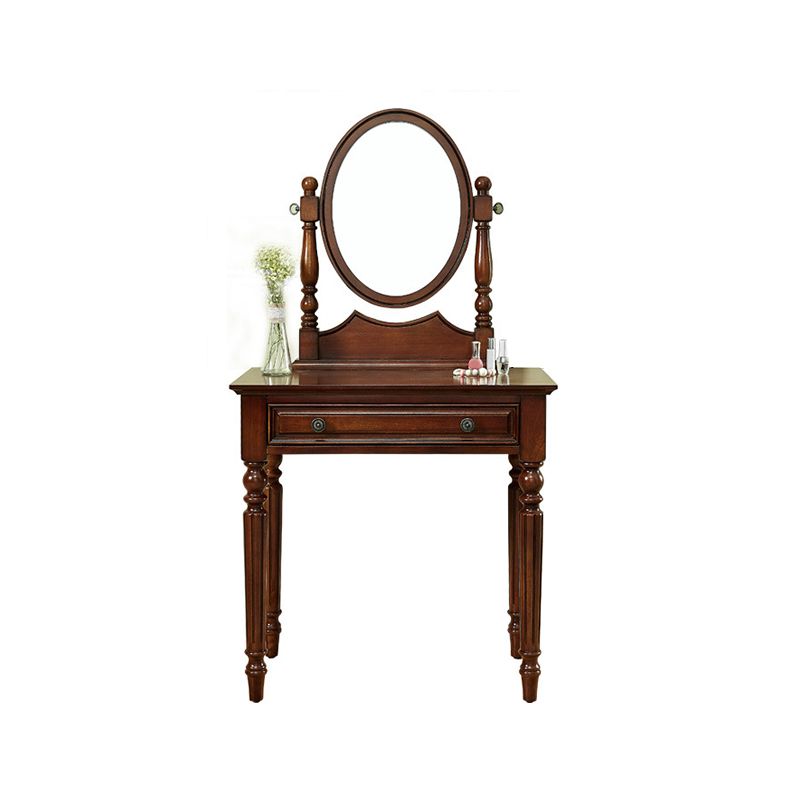 Traditional Style Solid Wood with Drawers White/dark Coffee/walnut Dressing Table Clearhalo 'Bedroom Furniture' 'furn' 'furn_makeup_vanities' 'Furniture' 'Makeup Vanities' 'makeup_vanities' 1200x1200_eefd84bb-e340-4733-a820-728aa60f9a94
