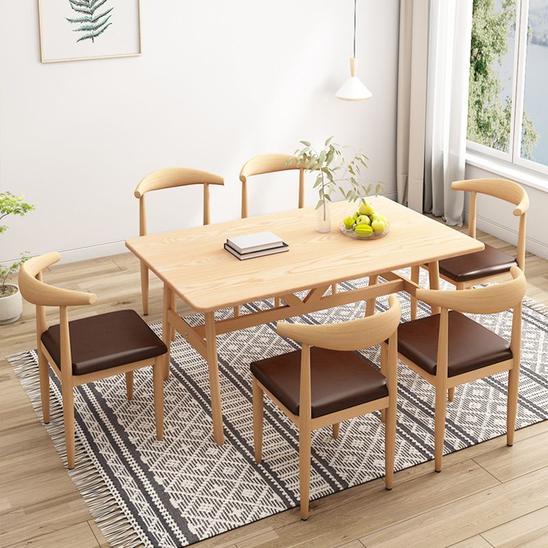 Moderne keuken eetstoelen open achterste eetkamerstoel met metalen basis