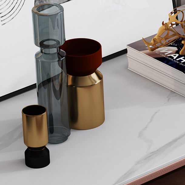 Modern Style Stone Buffet Sideboard 15.7"D Wood Buffet Server for Dining Room Clearhalo 'buffet_sideboard' 'Buffets & Sideboards' 'Furniture' 'furniture_buffet_sideboard' 'Kitchen & Dining Furniture' 1200x1200_eefe6b01-ab50-4cbb-9d99-52b8c5889ee0